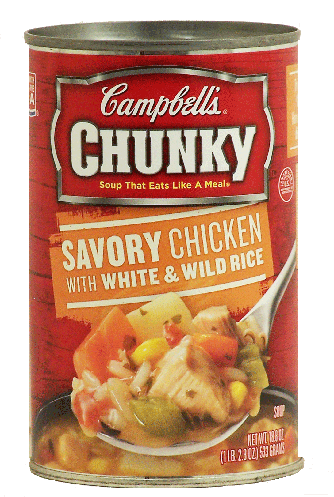 Campbell's Chunky savory chicken with white and wild rice soup that eats like a meal Full-Size Picture